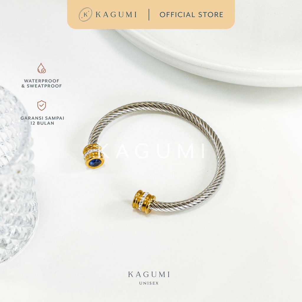 KAGUMI Unisex - Victor Bangle | Gelang Bangle Titanium Pria