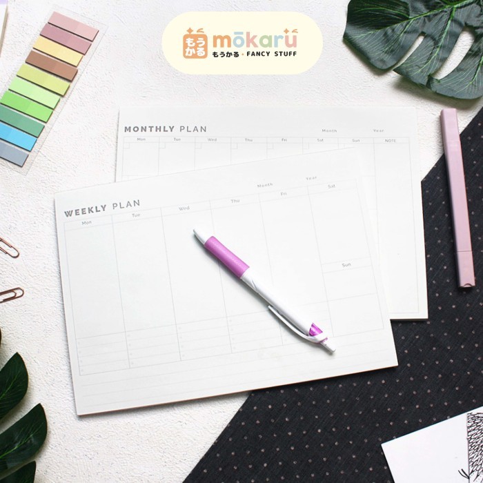 

Panmomo Weekly Monthly Planner Memopad / Buku Kertas Catatan Agenda