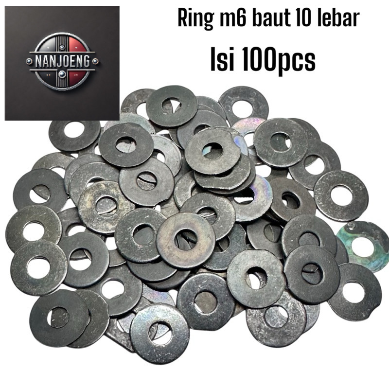 ORIGINAL RING WASH M6 BAUT 10 BAJA LEBAR GROSIR