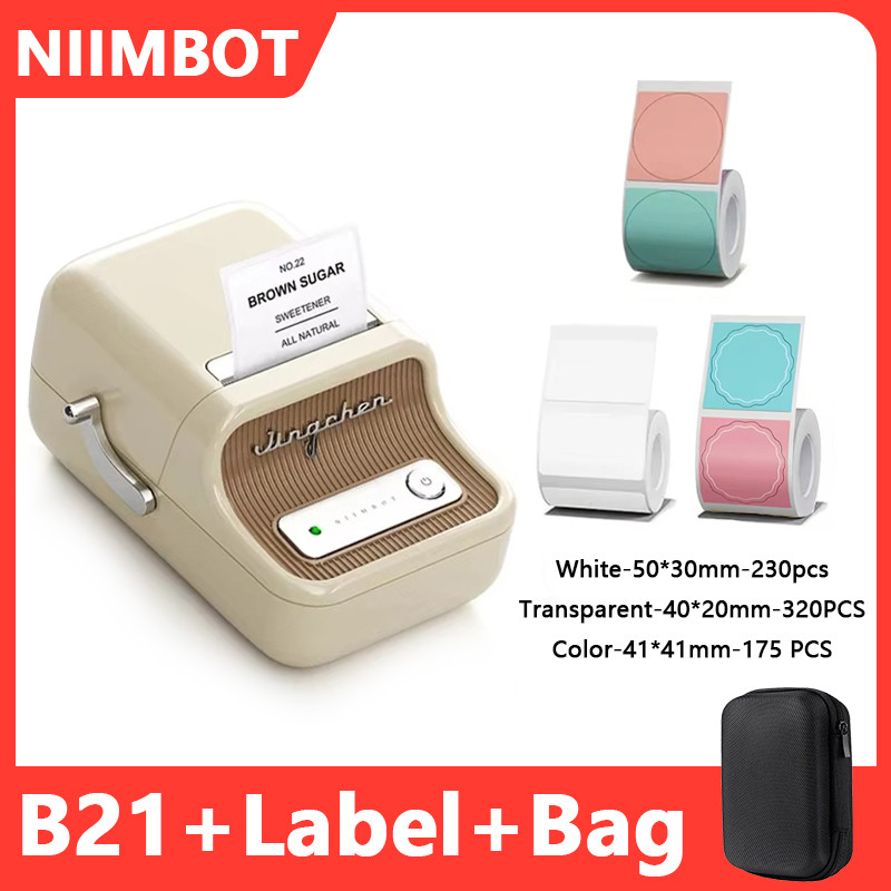 

Niimbot b21 Color Label Printer Mini Portable Adhesive Labeller Printer Thermal Sticker Printer Machine For Phone/Laptops B21 B1
