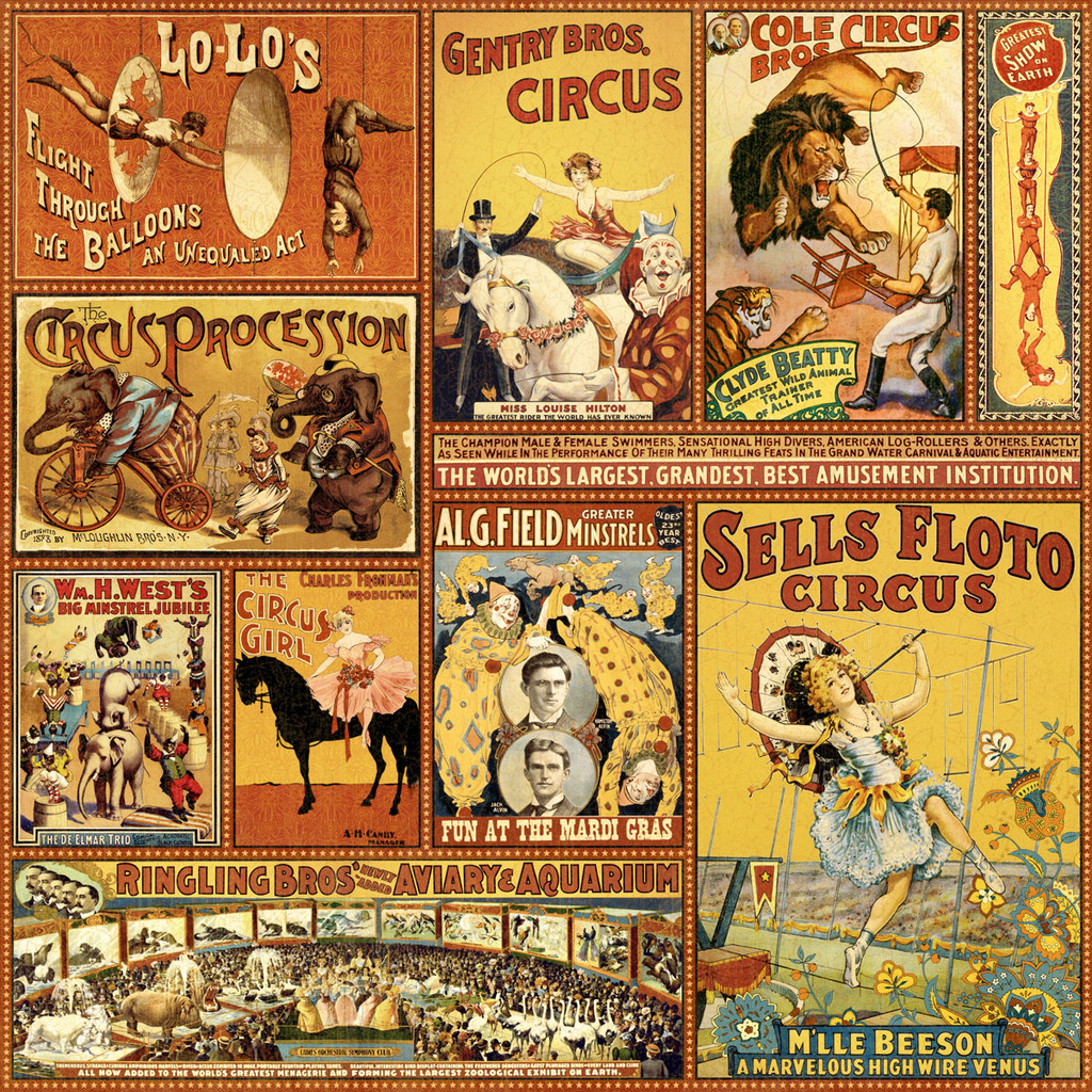 

11Pcs/Pack Vintage Circus Advertising Sticker DIY Craft Scrapbooking Album Junk Journal Decorative Stickers