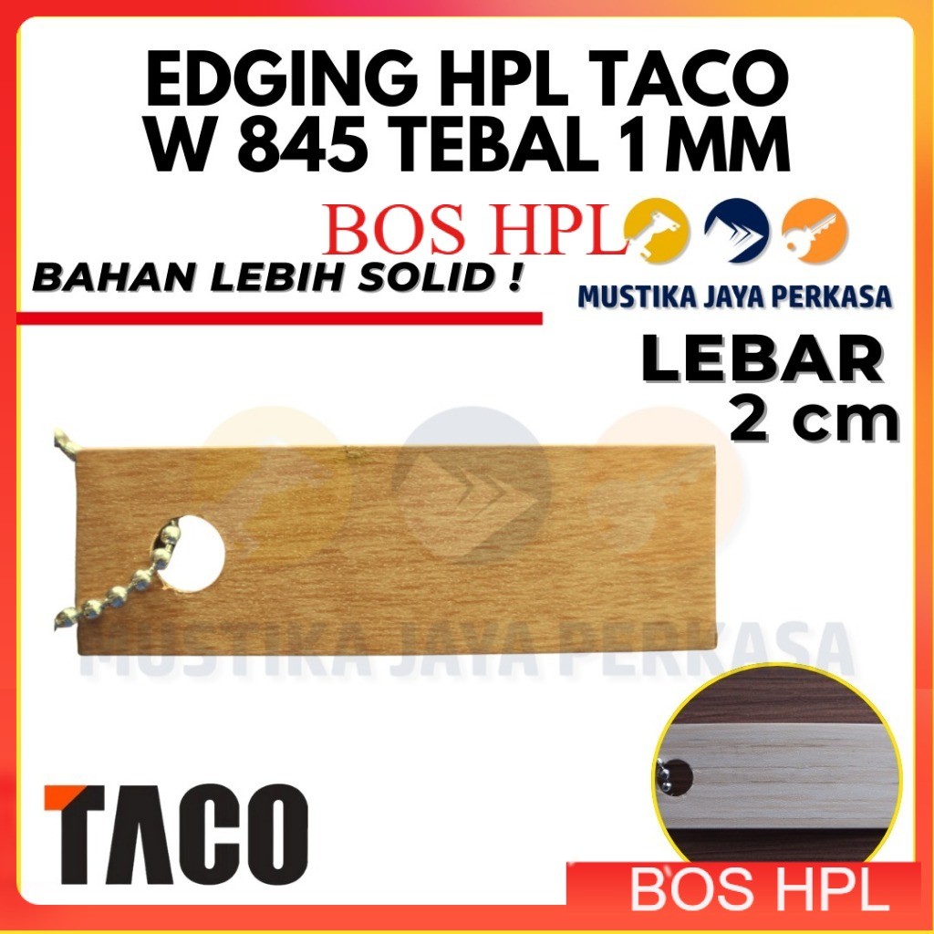 Per 5 Meter Edging Taco W 845 1 x 22 Mm Woodgrain HPL TH 845 J Creme Deluxe