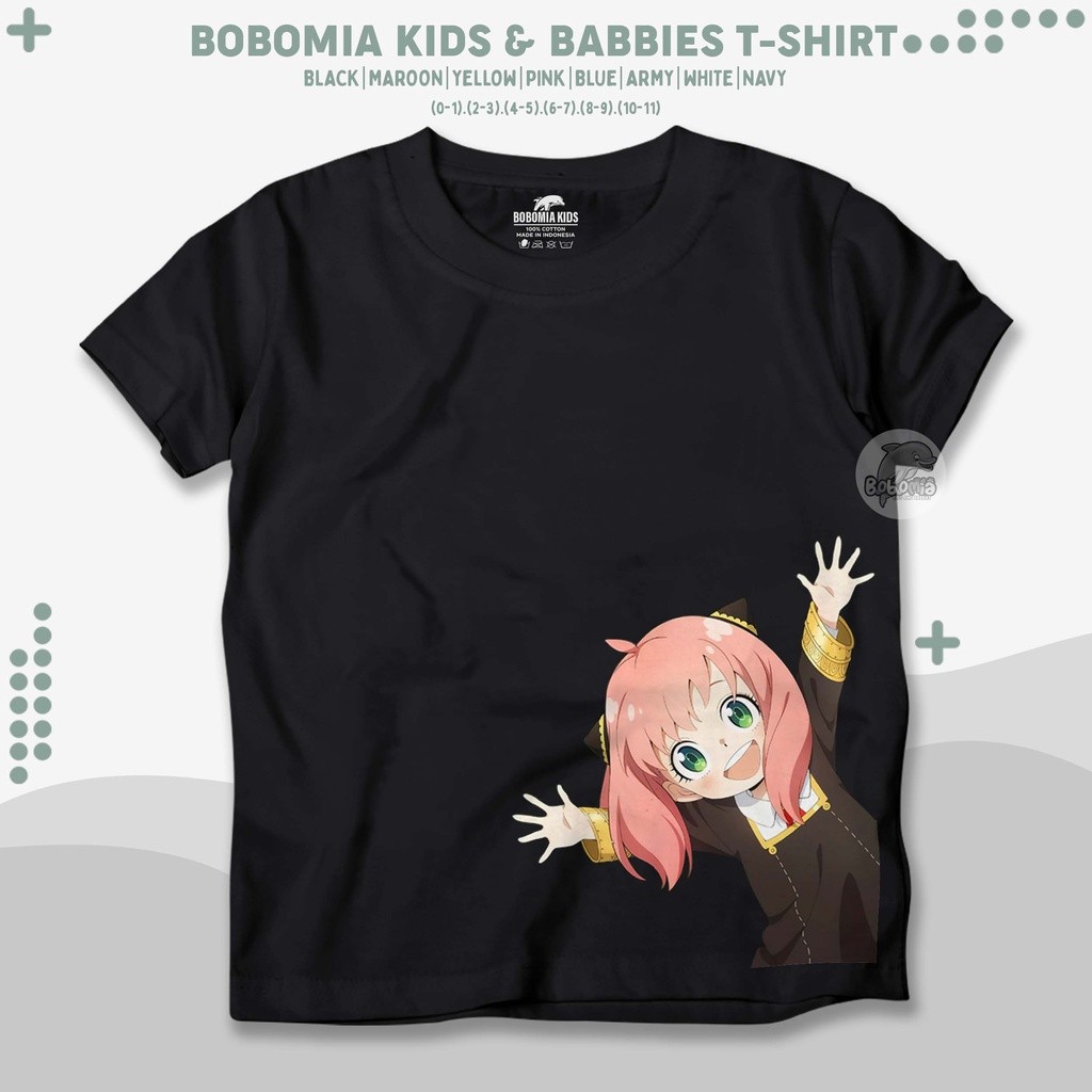 Baju Kaos Anime Anak Anya Forger Spy x Family | Baju Distro Anak Bayi Perempuan 1-12 Tahun