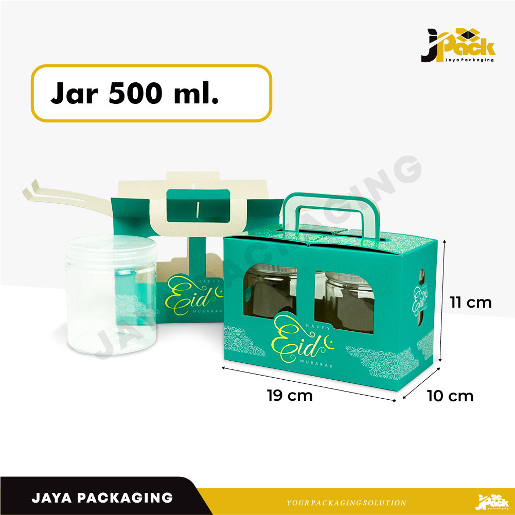 

Box Jar Premium 500 ml Isi 2 Toples Bulat (19x10x11)