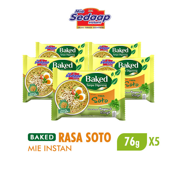 

[Paket isi 5] Mie Sedaap Baked Kuah Soto
