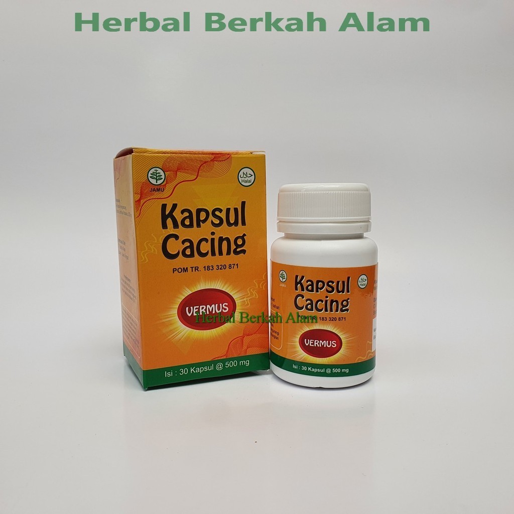 Vermus Kapsul Cacing Isi 30 Kapsul / Kapsul Cacing / Obat Tipes  / Kapsul Penurun Demam / Jamu Penur