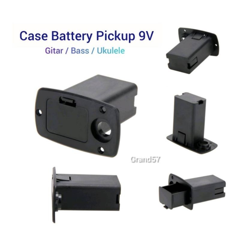 Case Box Kotak Battery Baterai 9V Pickup Preamp Gitar Bass Ukulele 9V