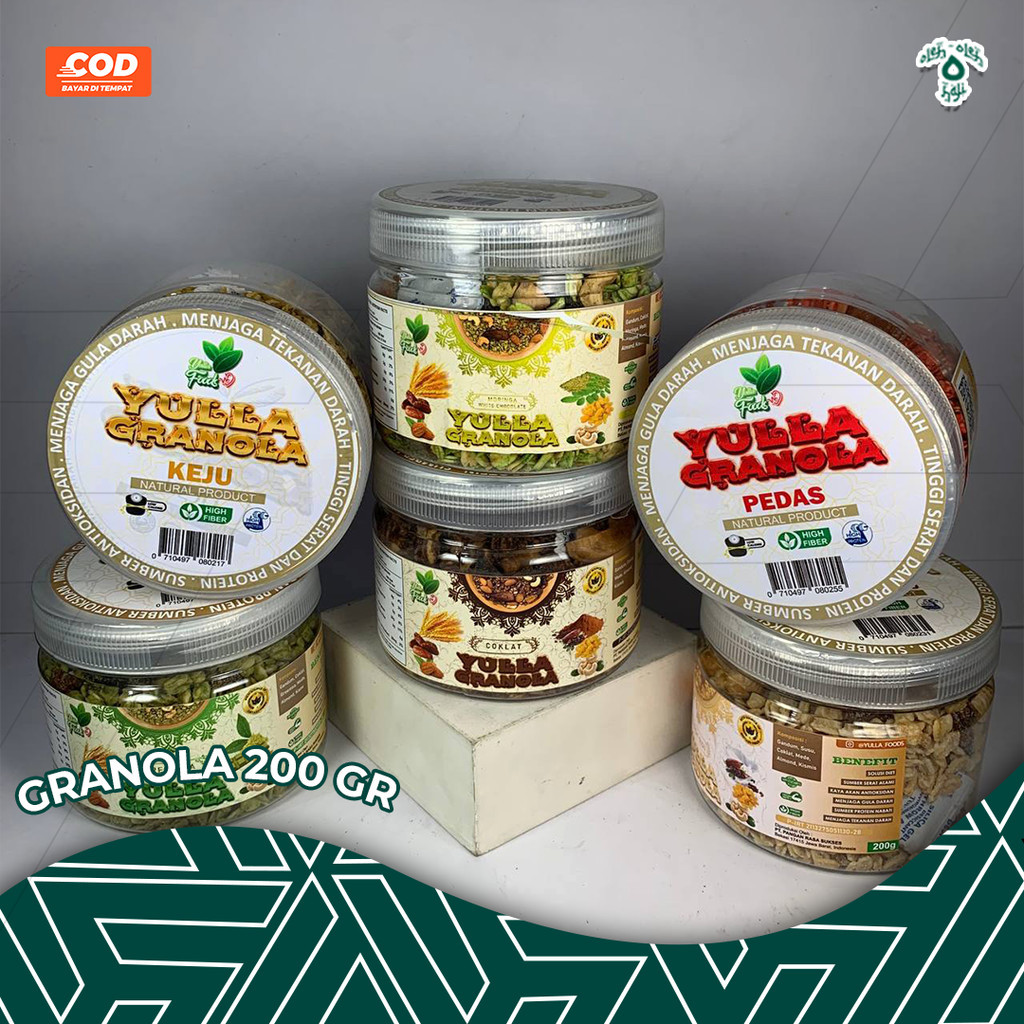 

GRANOLA SEREAL MAKANAN SEHAT CEMILAN DIET ORIGINAL 200gr