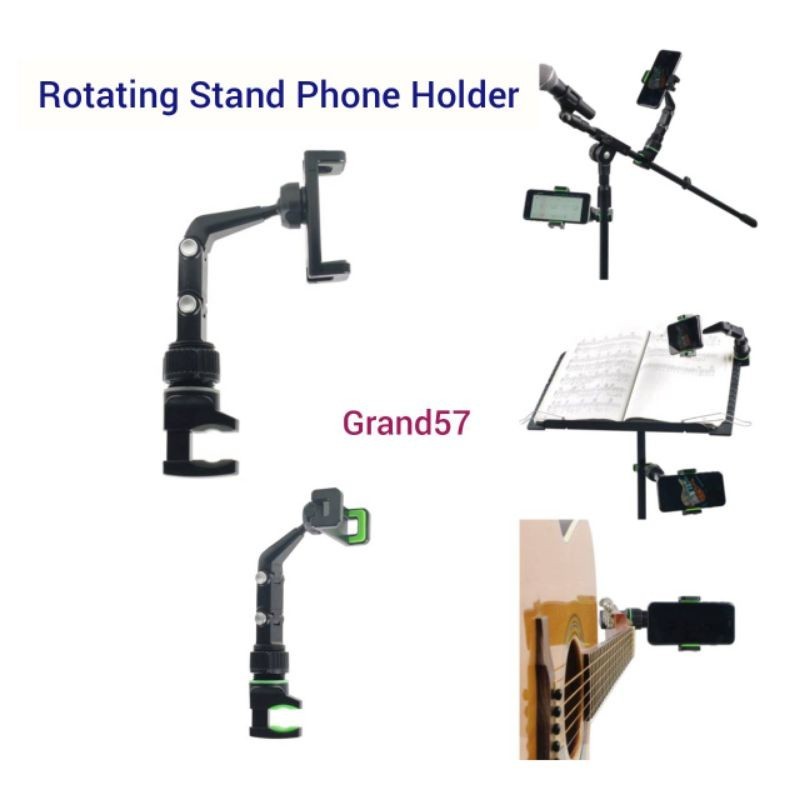 Stand Mic Gitar Phone Holder Bracket Stand Mobile Phone Holder HP Microphone Stand