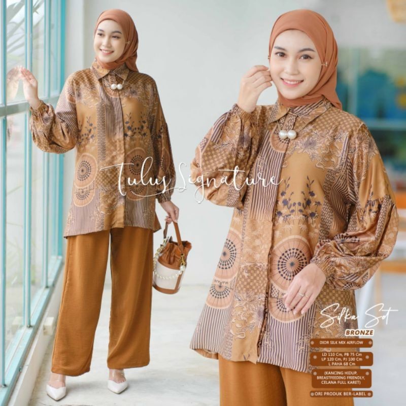 SILKA ONESET TUNIK LD 110 DIOR SILK MIX AIRFLOW BY TULUS