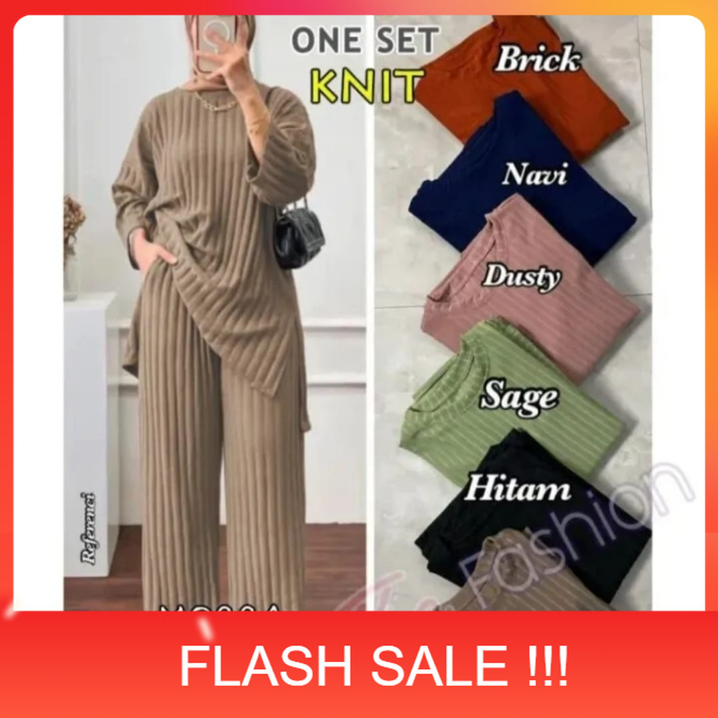 PROMO PROMO... ONE SET HORNET KNIT/BAJU ONE SET WANITA/BAJU ONE SET WANITA JUMBO