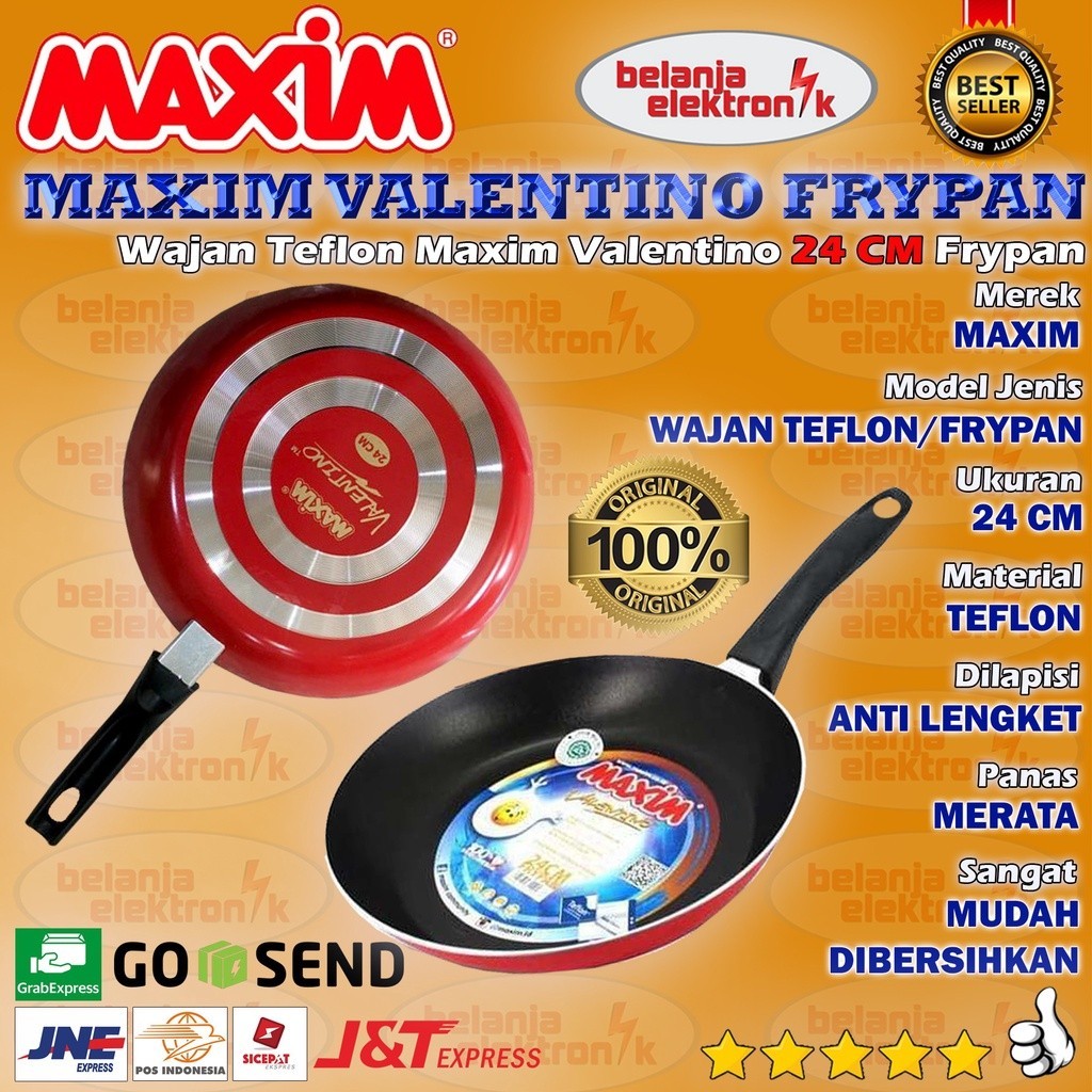 BE_ MAXIM VALENTINO FRY PAN WAJAN TEFLON 24 CM