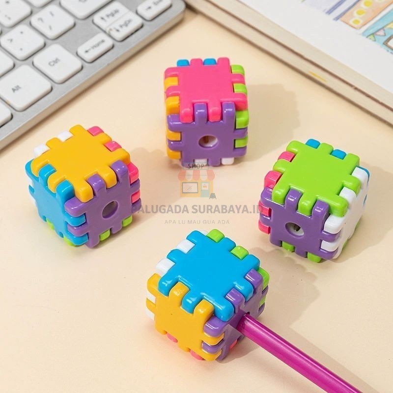 

⭐ PGS ⭐ Rautan Pensil Ongotan Sharpener Estetik Unik Model Puzzle