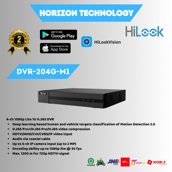 HILOOK DVR 4 CHANNEL DVR-204G-M1/T