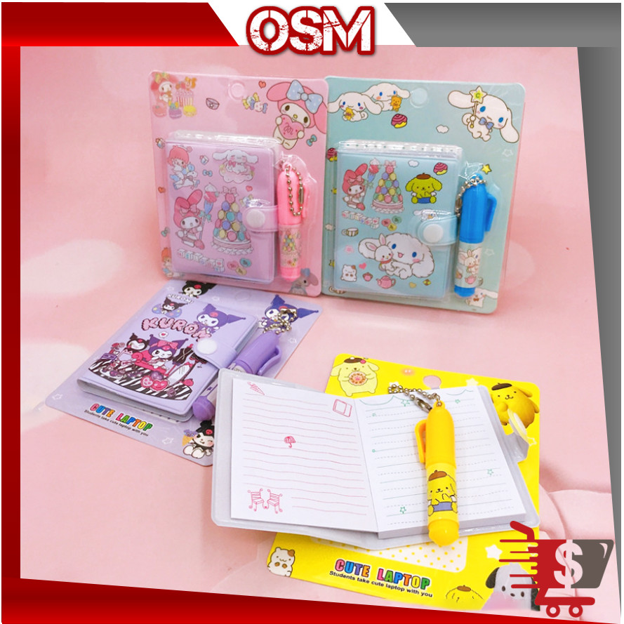

OSM - S6146 Set Buku Diary Lucu / Buku Diary Kancing / Cute Mini Note Book 2 in 1 / Set Memo Diary Motif