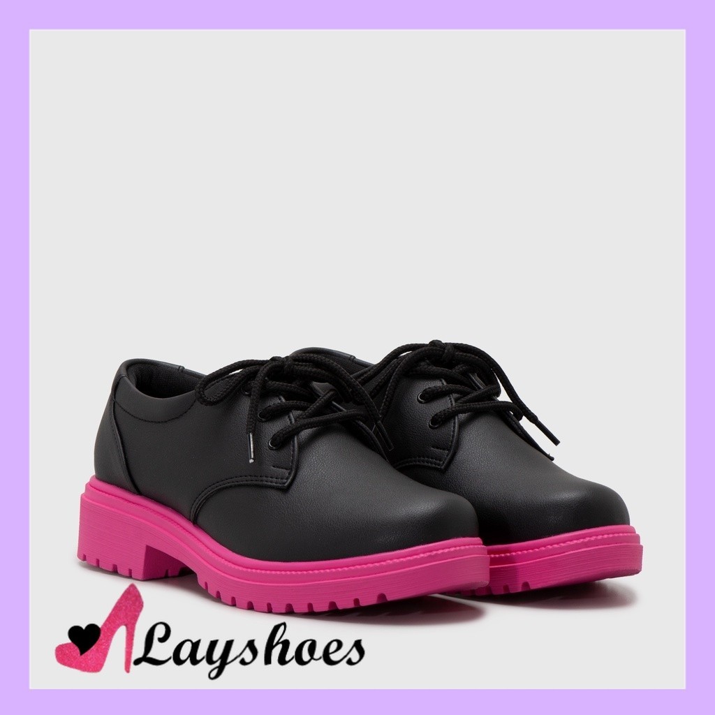 LAYSHOES FASHION KOREA STYLE Vailey Oxford Matte Fuchsia - Derby Shoes