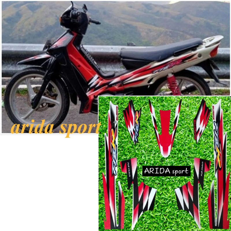striping stiker  Yamaha f1zr fizr fiz r f1z r hitam merah millenium tahun 2000 berkualitas spt origi