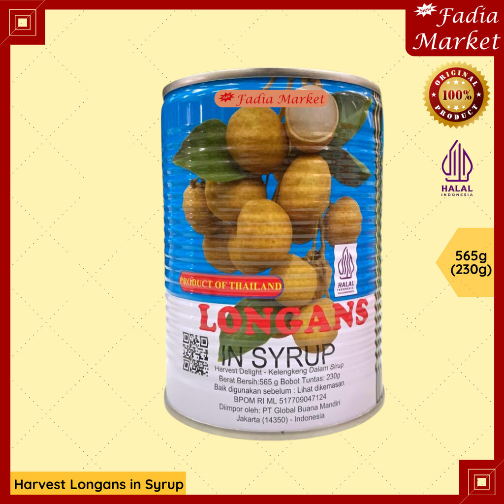 

Harvest Longan in Syrup Buah Kelengkeng Lengkeng Kaleng 565g 230g