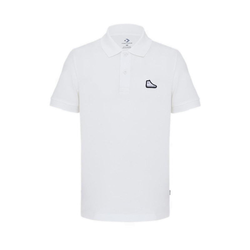Converse Sneaker Patch Men's Polo - Converse Egret