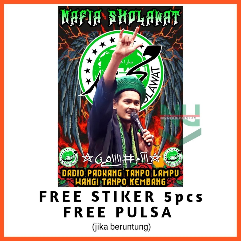 Bendera Mafish Hijau / Bendera Mafia Sholawat Besar / Bendera Majelis Syekhermania / Bendera Majelis