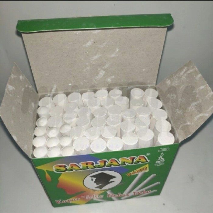

Sarjana Kapur Tulis Papan Tulis Warna Putih - Dus isi 60 Box. - Putih