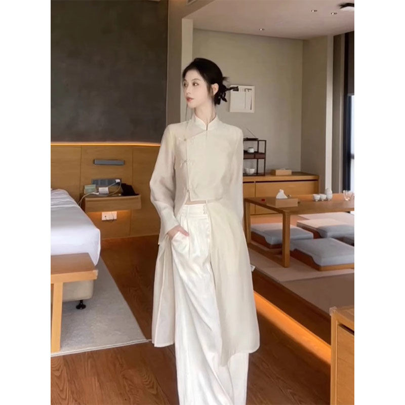 New Chinese Zen and Old Money Style Improved Hanfu and Ancient Style Two piece Set