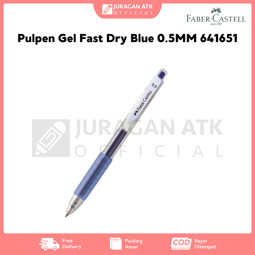 

Pulpen Gel Fast Dry Blue 0.5MM Faber-Castell 641651