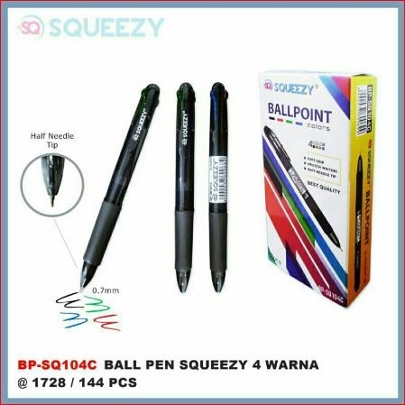 

Chris - Pena | Pulpen | Bolpen Squeezy 4 Warna BP - SQ 104C