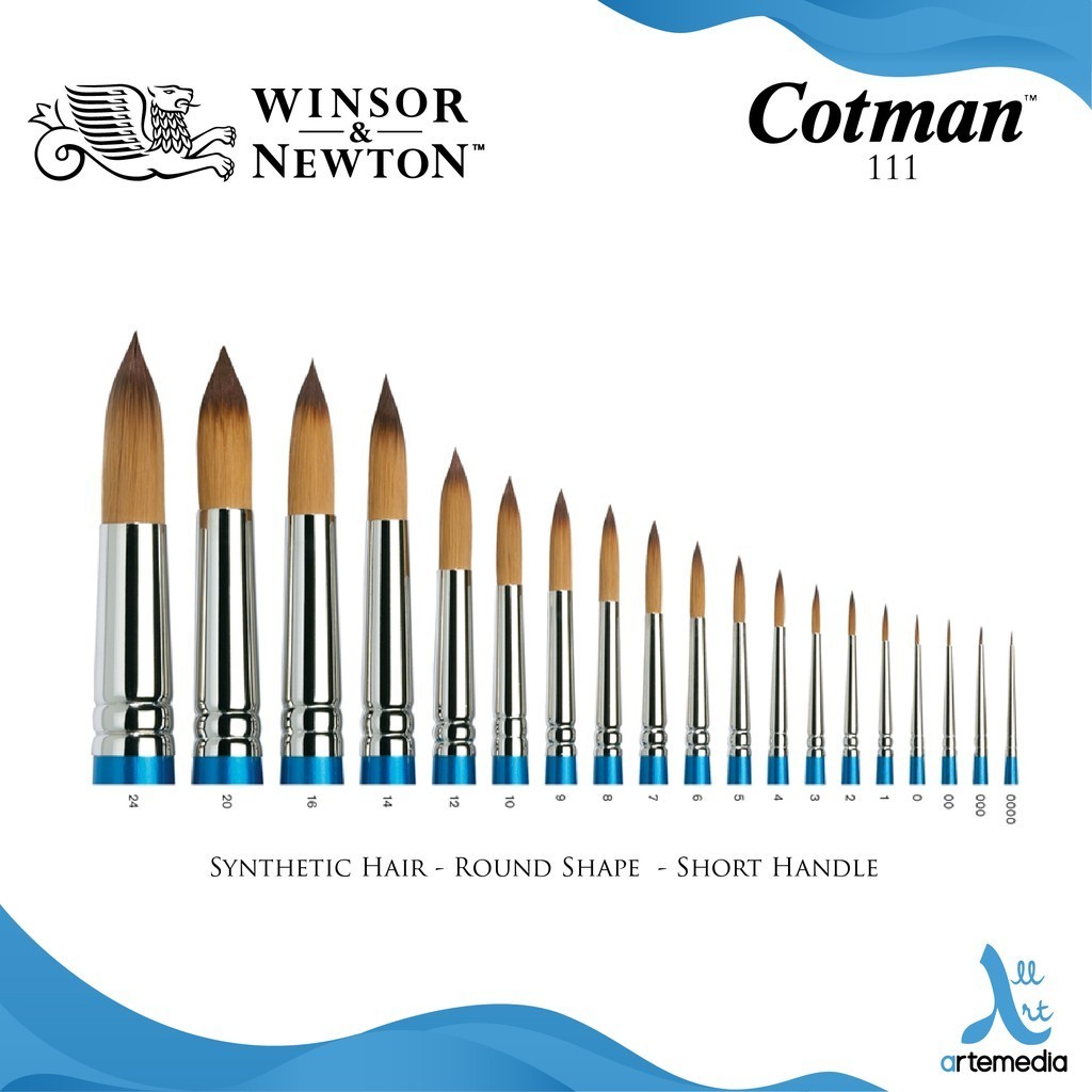 

Winsor & Newton Cotman Series 111 Kuas Lukis Round Synthetic Brush - 01/02