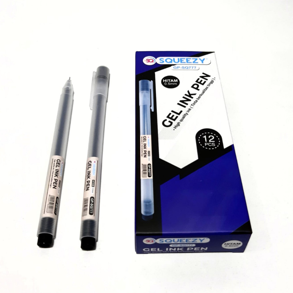 

Harga (1kotak/12pcs ) Pulpen Gel Pen SQUEEZY GP-SQ777
