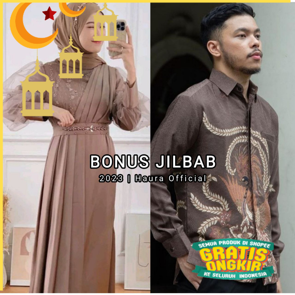 AMARA DRESS COUPLE KEMEJA BATIK , DRESS BUSUI EXLUSIVE SPECIAL GAMIS LEBARAN TERBARU , BAJU BRIDESMA