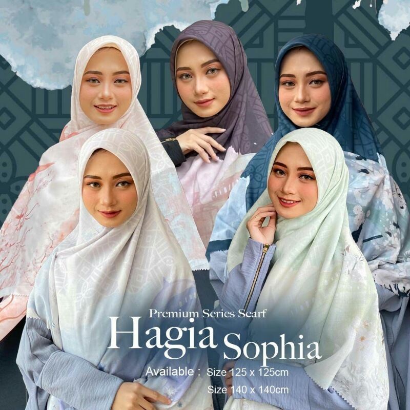 Hijab Jilbab Voal Kerudung Motif Syari Voal Premium Scarf Hagia Sophia Hijab Segiempat Jumbo