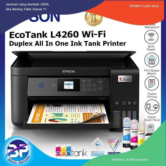 PROMO FLASH SALE Epson L4260 WiFi Duplex All In One Ink Tank Printer ORIGINAL & BERGARANSI