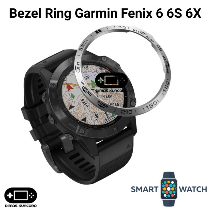 Bezel Ring Garmin Fenix 6 6X 6S Cover Metal Case Frame Pro Sapphire - Fenix 6s Silver