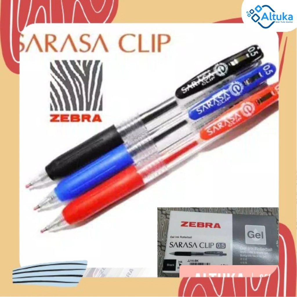 

Pulpen Premium Sarasa Clip 0.5 Tinta Hitam / Merah / Biru
