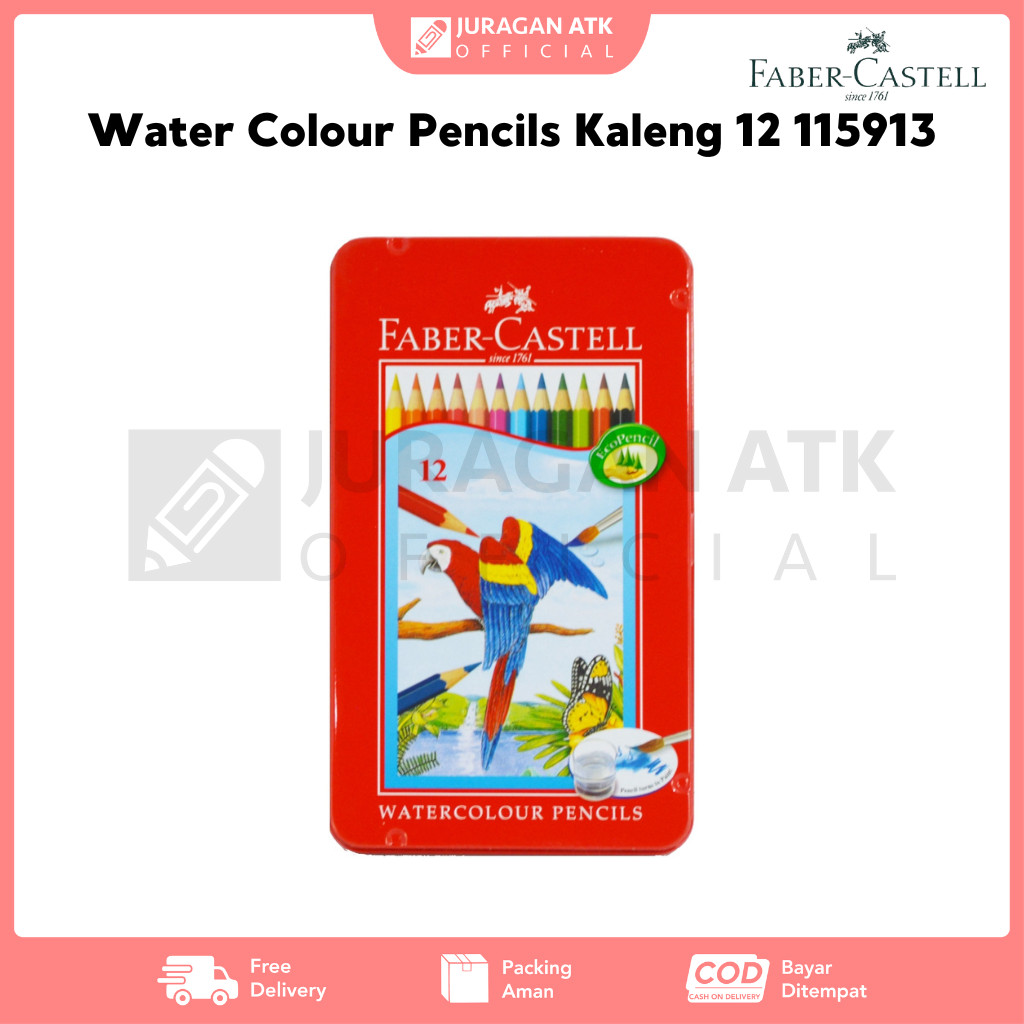 

Water Colour Pencils Kaleng Faber-Castell 12 Warna 115913