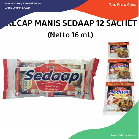 

Kecap Manis Sedap Sachet 12 x 16 ML Kemasan 500