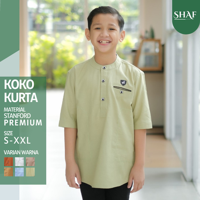 Baju Koko Kurta pakistan couple ayah anak koko cople  - biru denim, Size 12