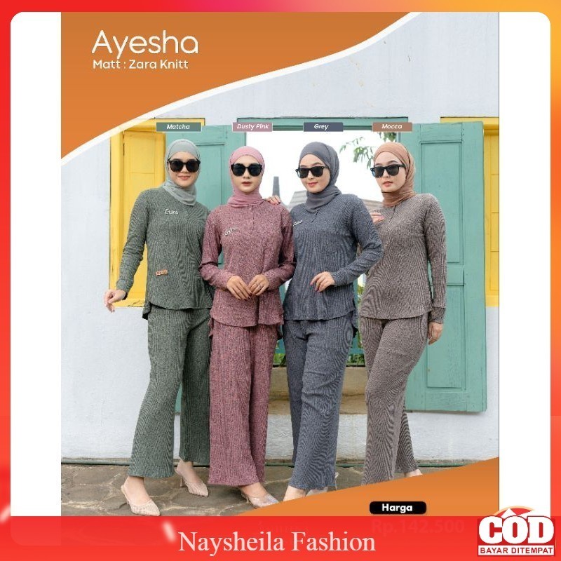 Ayesha Oneset by Ghina Fashion Setelan Panjang Wanita Terbaru Kekinian Elegant