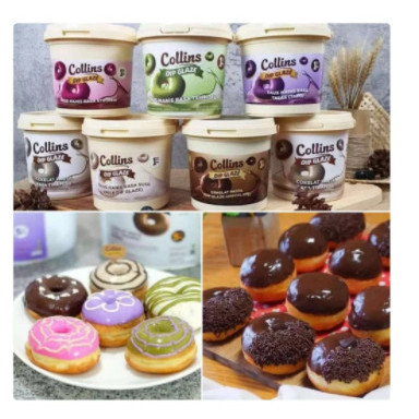 

Collins Colins Dip Glaze Selai Topping Donat Bolu Kue 1KG - tiramisu