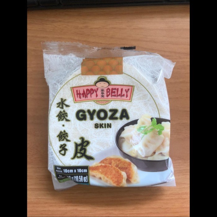 

Happy Belly Frozen Gyoza Skin / Kulit Pangsit / Kulit Dumpling 300grm