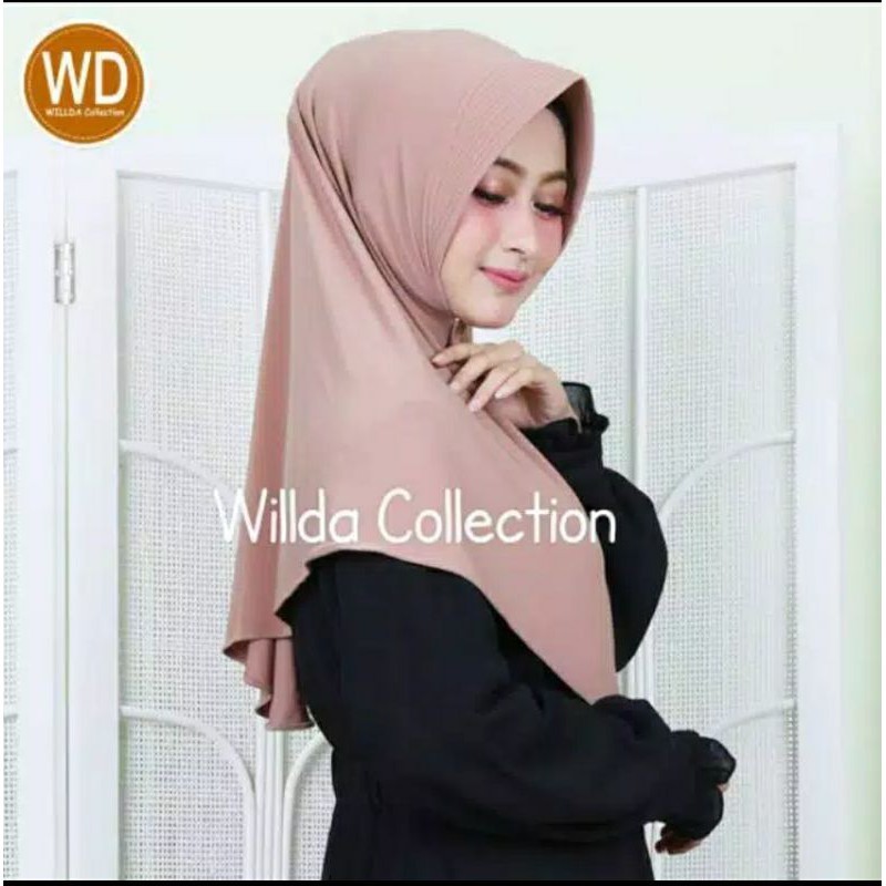 Ristaolshop size M PED BUSA ZAHRA by WILLDA COLLECTION KHIMAR JILBAB KERUDUNG wilda