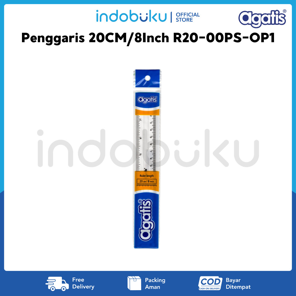 

Penggaris Agatis 20CM/8Inch R20-00PS-OP1