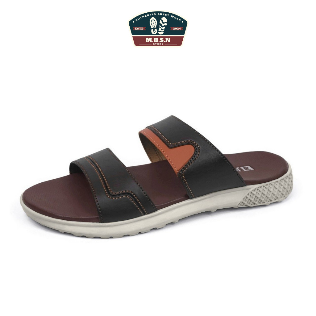 DISKON RAMADHAN Sendal sandal bapak bapak sandals slide slop selop sndal bahan karet sedal kulit sem