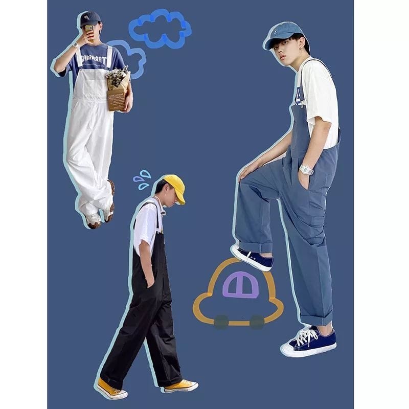 murah JUMPSUIT JUMPER KODOK OVERALL CELANA  KOREA AMERICAN DRILL PRIA WANITA ANAK PEREMPUAN LAKI-LAK