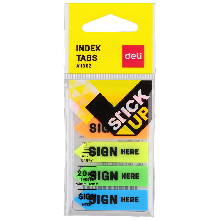 

Deli | Index Batas Buku (Index Tabs) SIgn Here | 43 x 12 mm | A11302