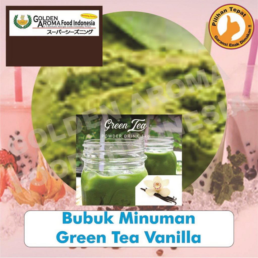 

Bubuk Minuman Green Tea Vanilla 1 Kg Teh Hijau Vanila Green Tea Drinking Powder Enak Murah GAFI