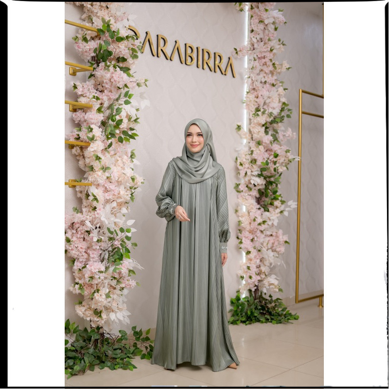 Darabirra Sakura silk swarovsk y Gamis Lebaran 2024 Model TERBARU