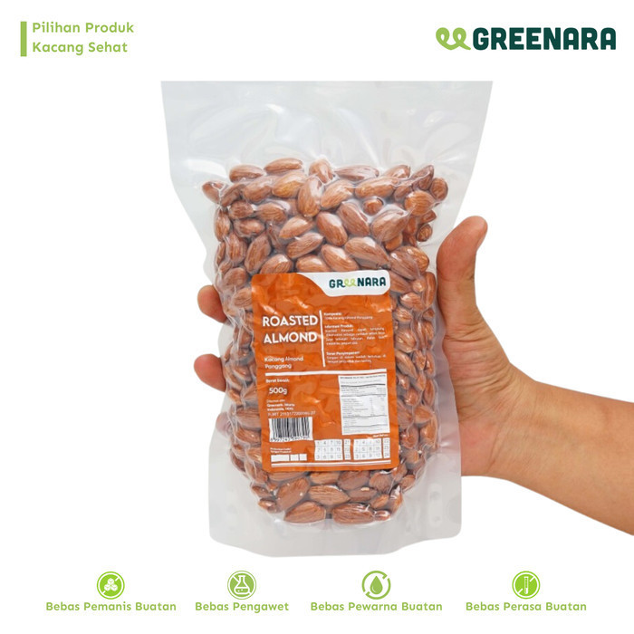 

Kacang Almond Panggang 500gr/ Roasted Almond