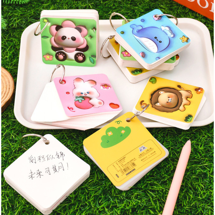 

Gantungan memo ring karakter animal note ring unik